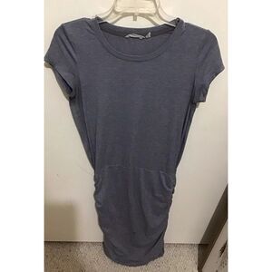 Athleta Solstice Dress Womens Gray Casual Ruched Long‎ Sleeve Dress XS